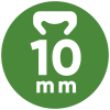 logo 10 mm blanc fond vert