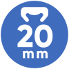 logo 20 mm blanc fond bleu