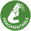 logo fragmentable blanc fond vert